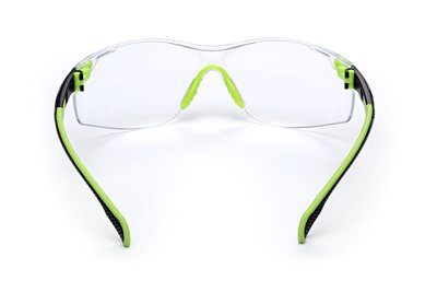 3M Solus 1000-Series Safety Glasses S1201SGAF, Green/Black, Clear Scotchgard Anti-Fog Lens