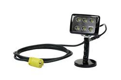 6 Watt LED Light with Magnetic Base - 12 Foot Cord - Handle - 120-277V - Magnetic Flood Light(-12-24V DC-UK BS1363)