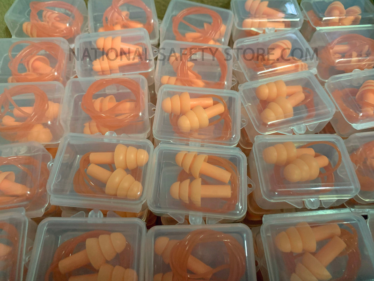 Ear Plugs 10 Pairs Orange Silicone Ear Plugs 32dB Anti Noise Hearing Protection