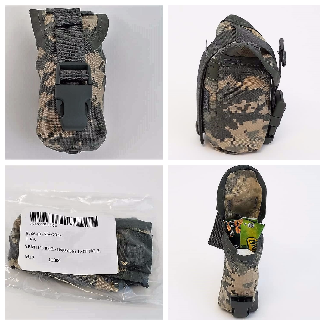 Made in the USA Army Military MOLLE II ACU Flash Bang Grenade Pouches