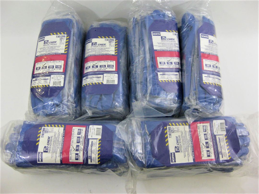 North By Honeywell ProChem Heavy Duty PVC Gloves (12 pair/package) Size L