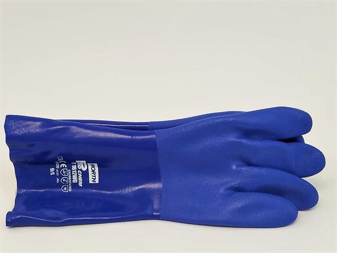 North By Honeywell ProChem Heavy Duty PVC Gloves (12 pair/package) Size L