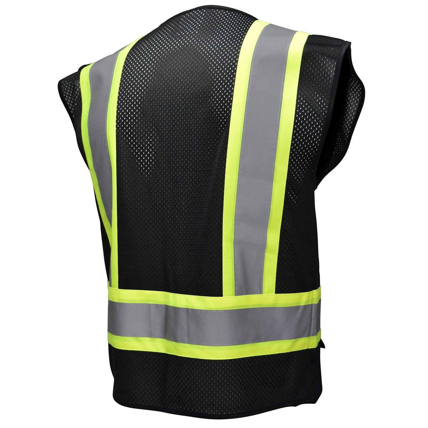 Radians SV22-1ZBM-L / Type O Class 1 Safety Vest, Black Mesh, w/Zipper