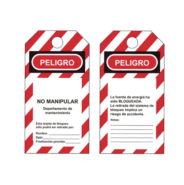 PVC Lockout Tag Warning Tag Lockout Tagout