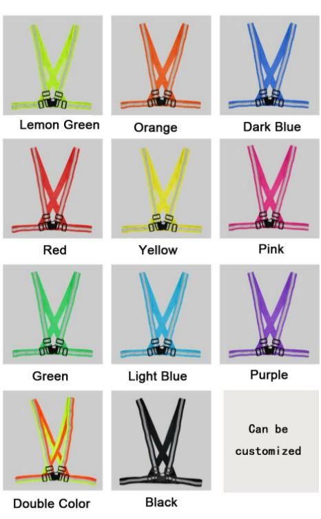 Adjustable Safety Reflective Vest Belt Stripe Strap Night Running Jogging Biking