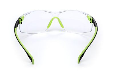 3M Solus  1000-Series Safety Glasses S1201SGAF, Green/Black, Clear Scotchgard Anti-Fog Lens
