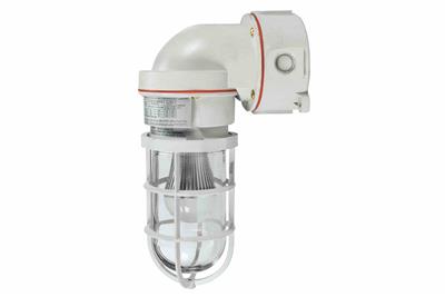 Vaporproof Colored LED Light - 7 Watts - Non-Metallic - Corrosion Resistant - Class 1, Division 2 (-High Voltage (110-277VAC)-Ceiling-Red)