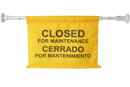 Safety Hanging Sign - Closed For Maintenance, Bilingual (Spanish - English)