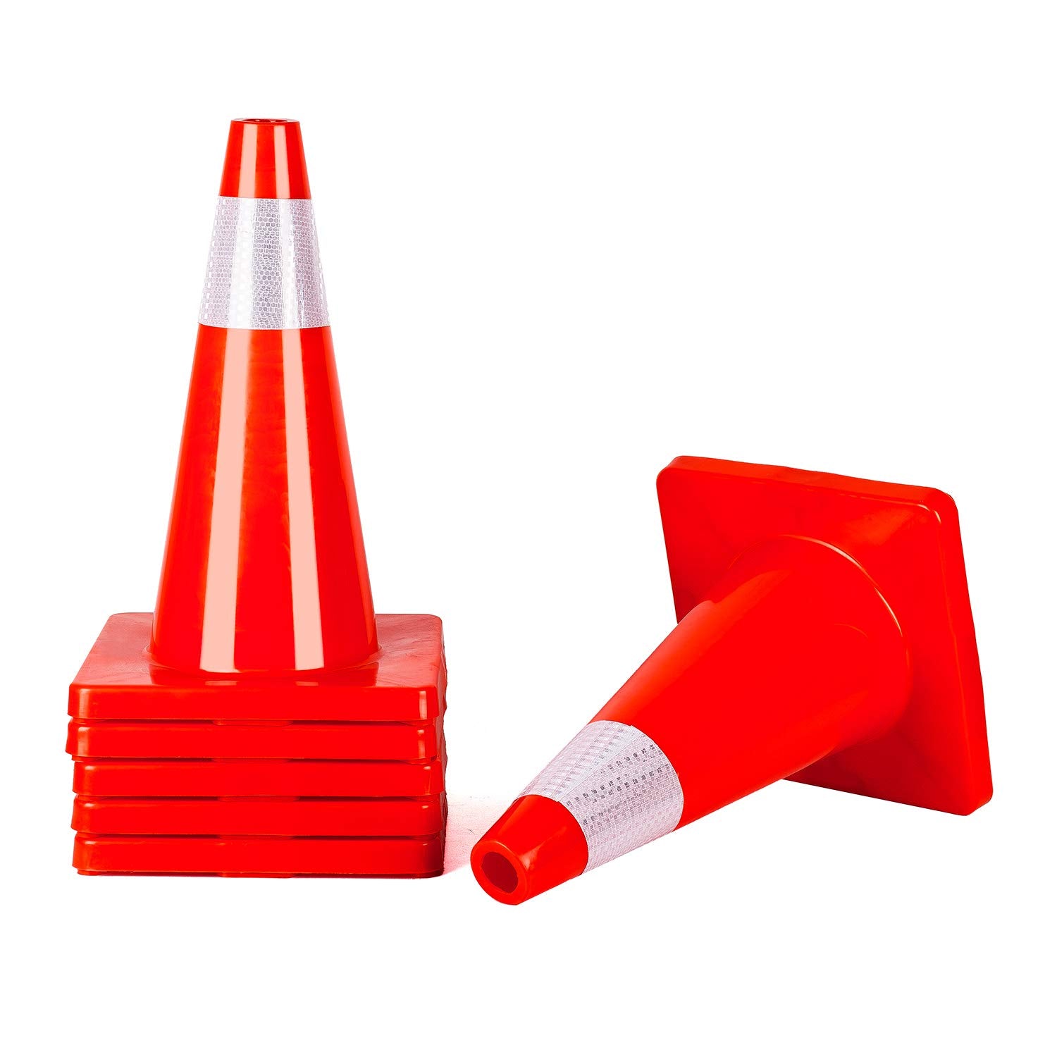 18-black-base-orange-pvc-traffic-safety-cones-with-6-reflective-collar