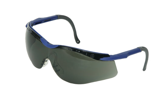 Safety Glasses Blue/Gray frame and Smoke Lens, Anti-Fog T56555BLS