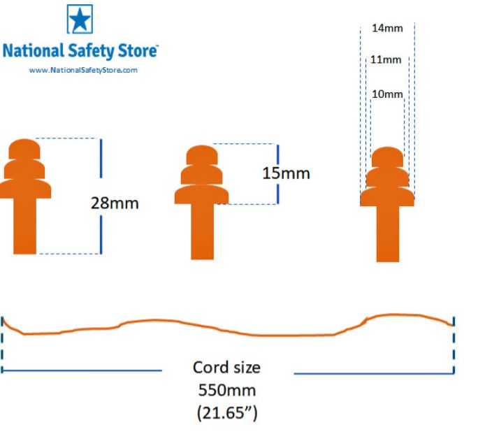 Ear Plugs 10 Pairs Orange Silicone Ear Plugs 32dB Anti Noise Hearing Protection