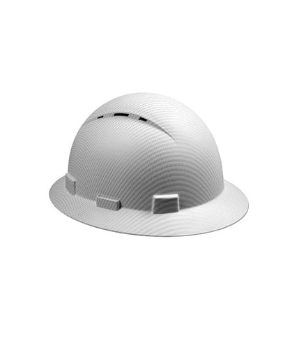 Carbon Fiber Hard Hat - White