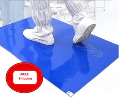 Door Dust Removal Disposable 30 Layers Peelable PE Film Sticky Mat For Cleaning Shoes