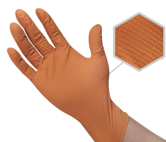 High Quality Nitrile gloves Orange color 10mil – All sizes