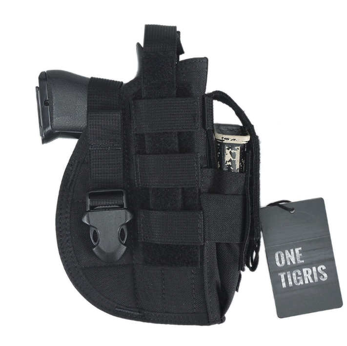 OneTigris Pistol Holster with Mag Pouch, Tactical Molle Belt Holster for Right Handed Shooters Fits Glock 1911 45 92 96
